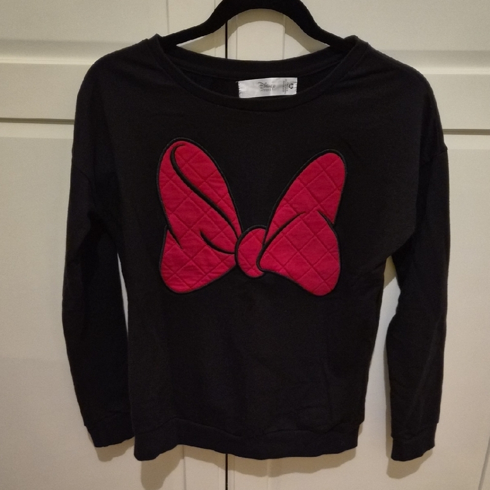 Disney Black Sweater with Red Bow